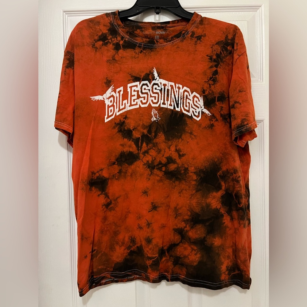 Tie-Dye Men’s T-Shirt - Orange and Black